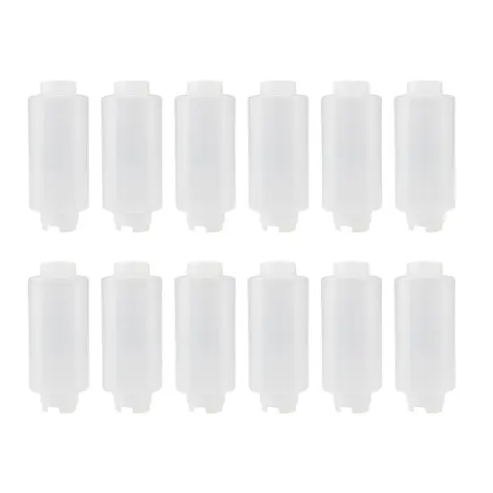 Creative Mark Cylo FIFO Squeeze Bottle -Empty - 12 Pack - 32 oz. Inverted Squeeze Bottle with Air-Tight Non-Drip Silicone Valve; Acrylic Paint, Sauce & Condiment Bottles for Painters and Food Industry {1}