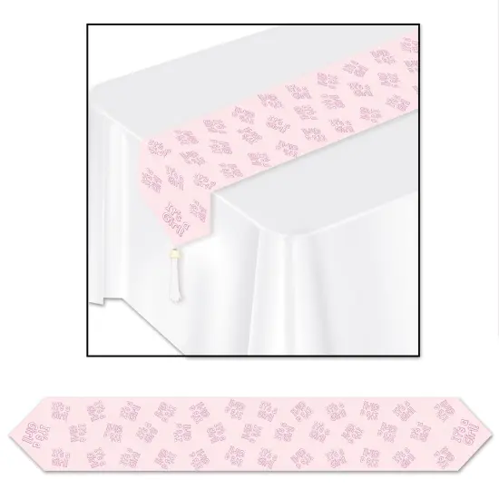 Printed It's A Girl! Table Runner (Pack of 12) {1}