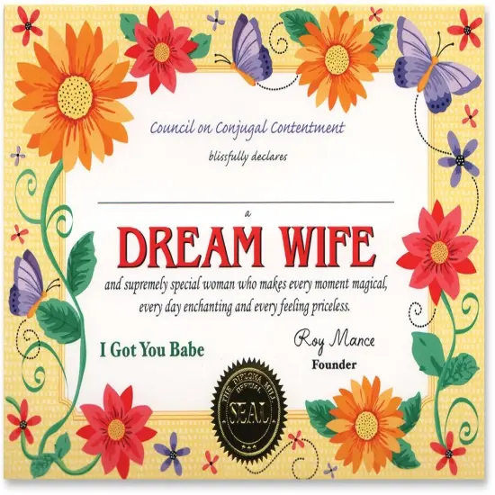 Dream Wife Certificate (Pack of 6) {1}