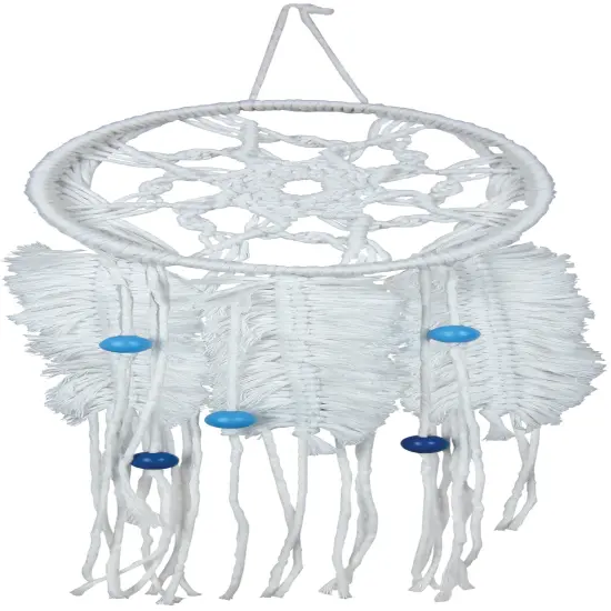 Design Works/Zenbroidery Macrame Wall Hanging Kit 6"X16"-Feathered Dreamcatcher {3}