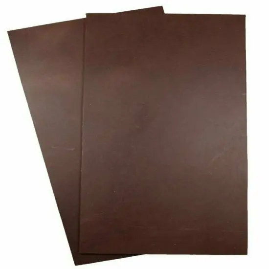 Full Grain Leather 12"x6" Set of 25/6oz (2.0mm) Tooling Crafts Cowhide Brown {1}