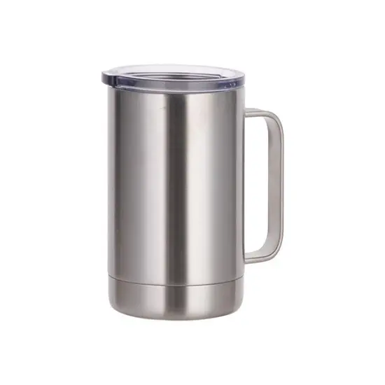 Engraving Coffee Cup, 10 oz with Lid and Handle (Stainless Steel) {1}