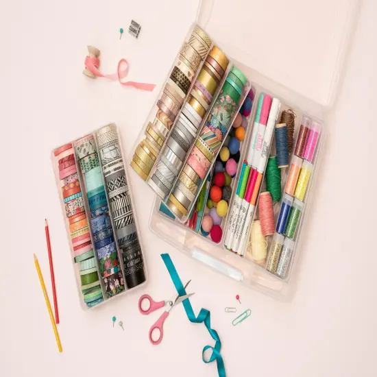 We R Washi Translucent Plastic Storage Bin-14"X13"X4.375" Case {4}