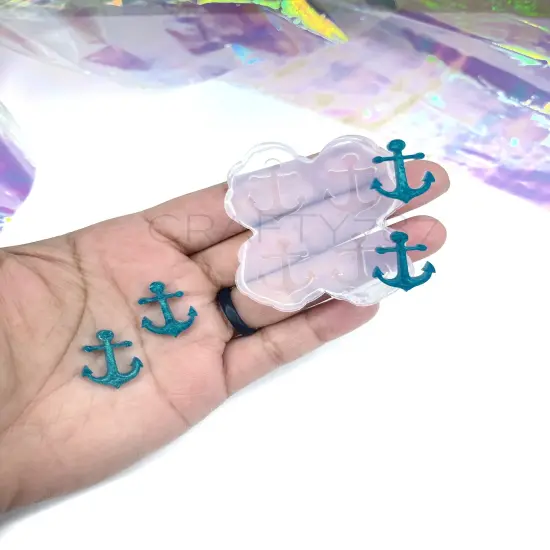 Anchor Ancla Earring Stud Silicone Mold(B10) {1}
