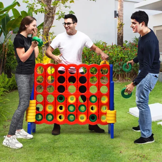 Costway Jumbo 4-to-Score 4 in A Row Giant Game Set Kids Adults Family Fun {4}