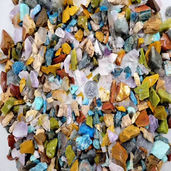 Raw Crystal Chips Bulk - Madagascar Rough Stone Mix {3}