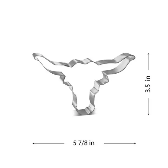 Longhorn Cookie Cutter 6 in, CookieCutter.com, Tin Plated Steel, Handmade in the USA {2}