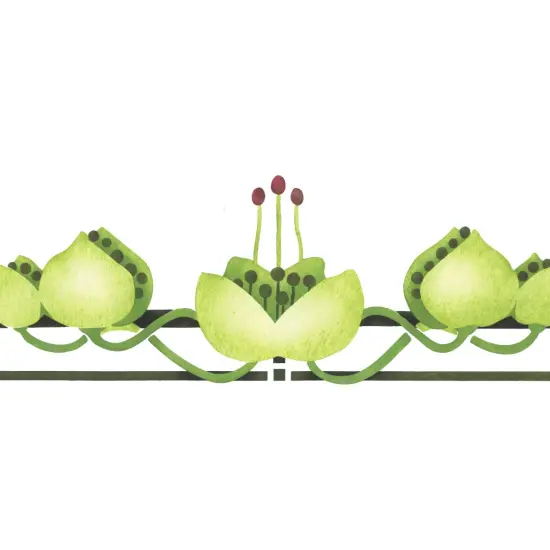 Arts and Crafts Pods Wall Stencil | 2954 by Designer Stencils | Floral Stencils | Reusable Art Craft Stencils for Painting on Walls, Canvas, Wood | Reusable Plastic Paint Stencil for Home Makeover | Easy to Use & Clean {2}