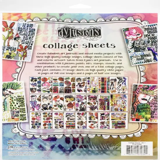 Dyan Reaveley's Dylusions Collage Sheets 8.5"X11" 24/Pkg-Set 1 {2}