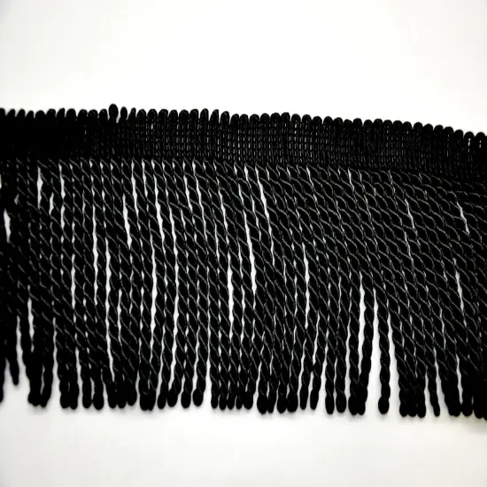 Belagio Bullion Fringe Trim, 6" Wide, Softer Collection, 15 Yards, Black {1}