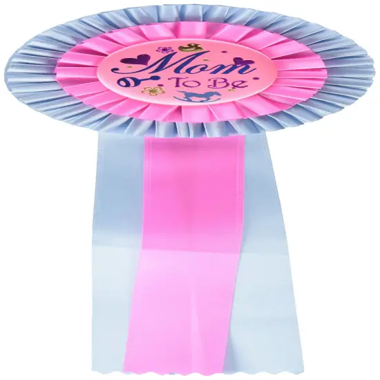 Pink/Blue Mom To Be Deluxe Rosette (Pack of 3) {1}