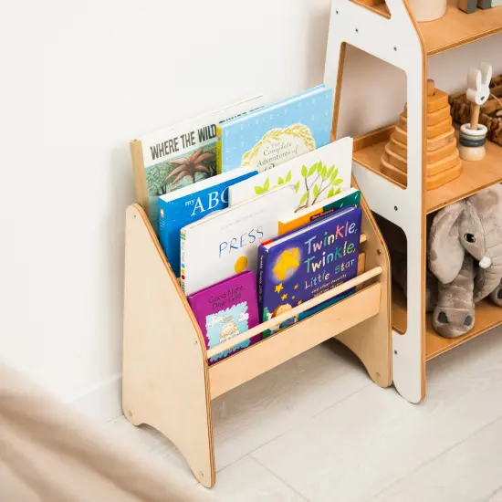 Montessori Bookshelf, Wooden Kids Bookcase,Baby Neutral Room Storage, Nursery Decor {3}