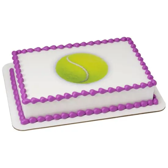 Tennis Ball Edible Cake Topper Image 1/4 sheet {1}