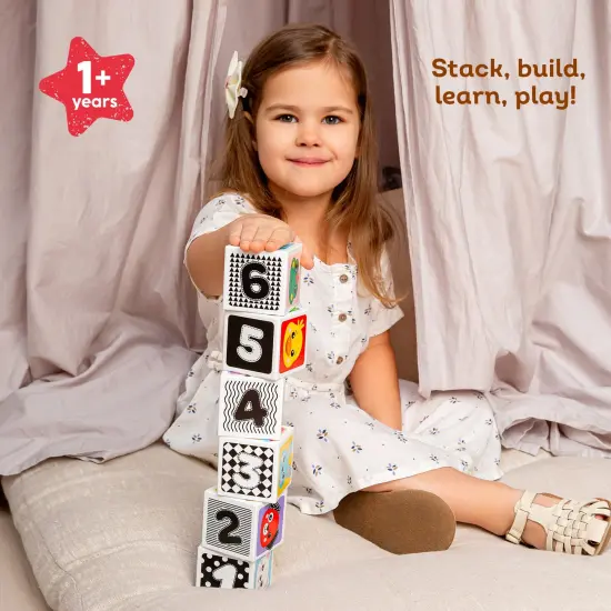 Kids Hits: My First Wooden Cubes - Stack, Match, and Explore with Six Cute Animals, Numbers, and Shapes &ndash; 100% Eco-Friendly Fun {2}
