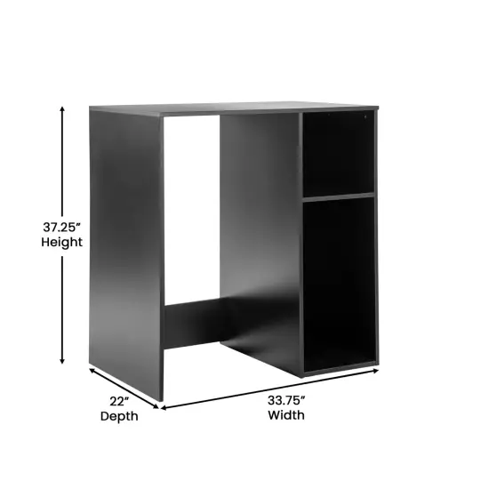Emma and Oliver Freesia Mini Fridge Overshelf with Dual Side Cubbies Black {6}
