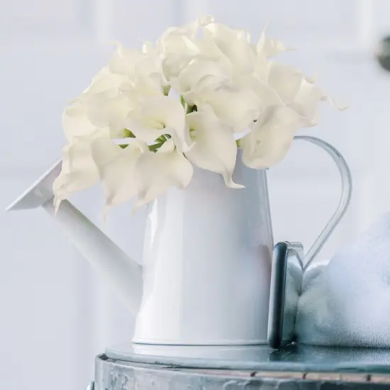 14 Inch Real Touch Artificial White Calla Lily - 12-Pack, Faux Flowers, Elegant Decor - Perfect for Weddings, Receptions - Timeless Elegance, Floral Home by Artificial Flowers {6}