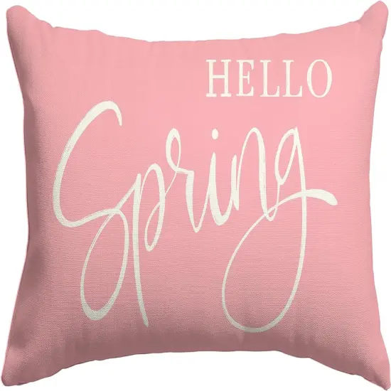 Hello Spring Lumbar Throw Pillow Covers: Refresh Your Sofa with Springtime Charm {1}