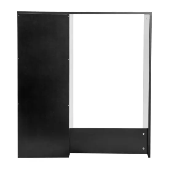 Emma and Oliver Freesia Mini Fridge Overshelf with Dual Side Cubbies Black {3}