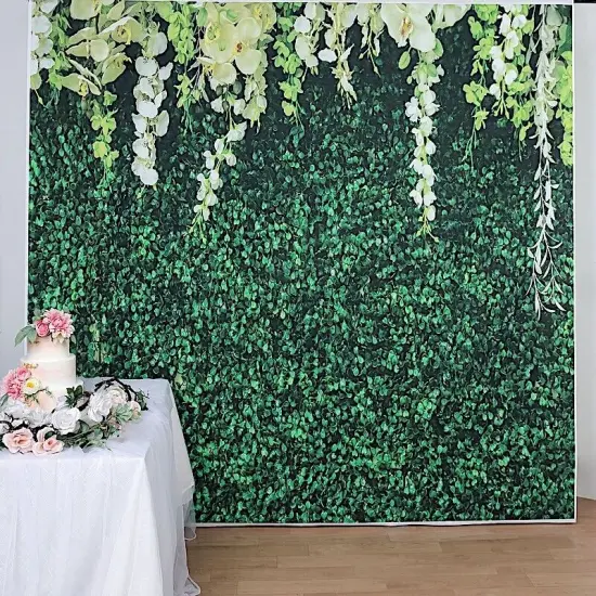8 ft Green Printed Vinyl PHOTO BACKDROP Greenery Vines {2}