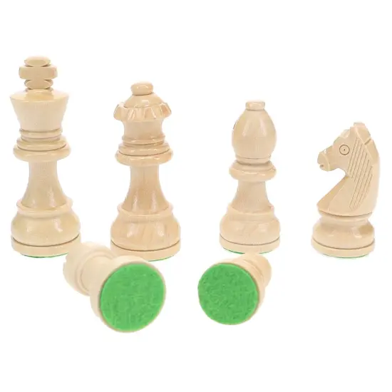 WE Games Black Stained Wood Staunton Weighted Chess Pieces,3 in. King {4}