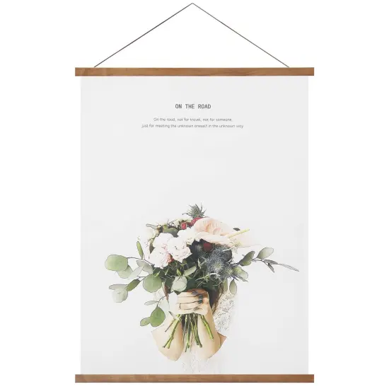 Miaowater Magnetic Poster Frame Hanger,8x10 8x12 8x18 Light Wood Wooden Frames Hangers for Photo Picture Art Canvas Print Artwork Wall Hanging Teak Wood 8'' {1}