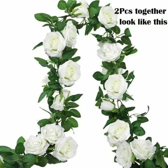 Garland Wall Artificial Hanging Rose Flowers Vine {1}
