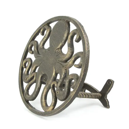 Cast Iron Octopus Decorative Wall Mounted Hanging Garden Hose Holder {3}