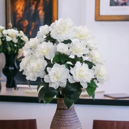 6-Pack: White Gardenia Bush with 14 Silk Flowers & Foliage by Floral Home&reg; {4}