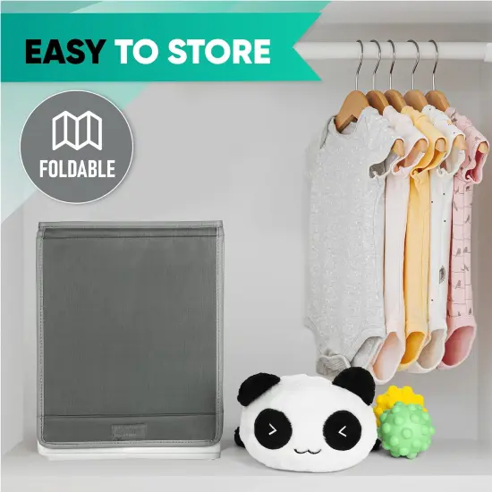 2 Pieces Large Toy Box - Lightweight Collapsible Sturdy Toy Storage Chest w/Flip-Top Lid & Handles (24.5" x 12" x 16") (Dog & Elephant) {3}