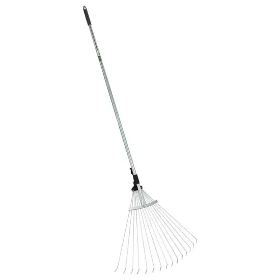 Best Garden Steel Leaf Rake Adjustable Head Width up to 25 inches {4}