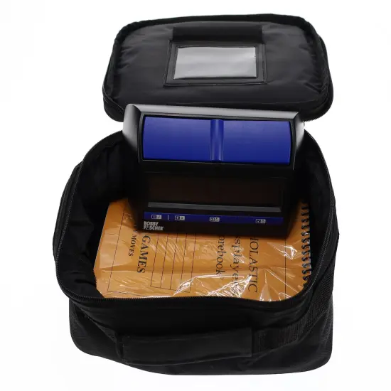 WE Games Padded Chess Travel Bag for Clock or Pieces - Black, 9.5 inches {3}