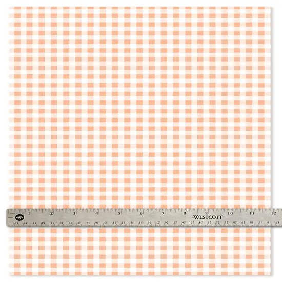 Happy Crafters Buffalo Plaid 11.8" x 18" Sheet Peach fuzz and white {1}