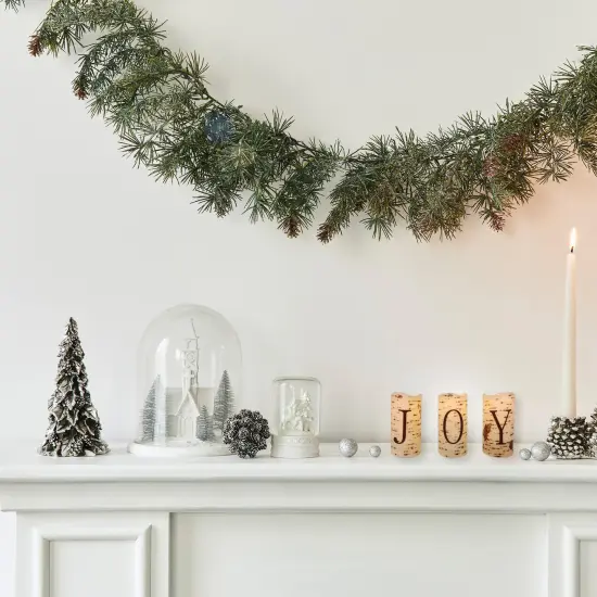 Northlight Set of 3 Battery Operated JOY Christmas LED Flame-Less Candles 6" White {5}