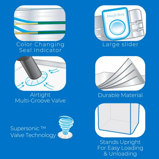 MagicBag Smart Design Set of 4 Instant Space Saver Storage - Cube Extra Large {4}