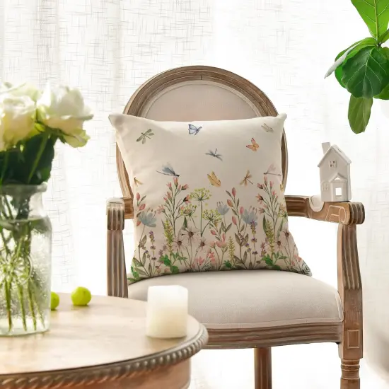 18x18 Spring Wildflowers Throw Pillow Covers Set of 2 {4}