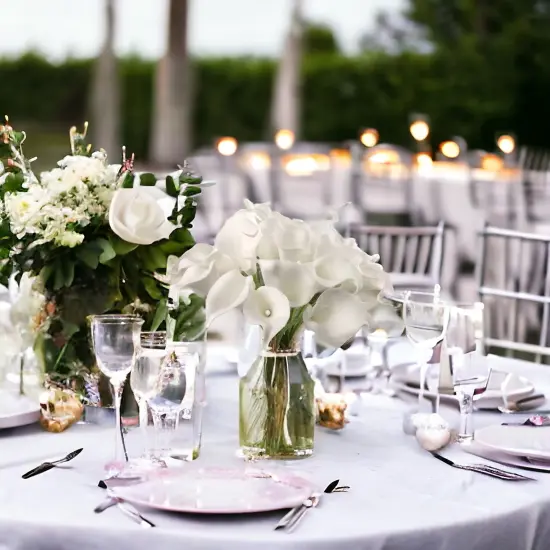 14 Inch Real Touch Artificial White Calla Lily - 12-Pack, Faux Flowers, Elegant Decor - Perfect for Weddings, Receptions - Timeless Elegance, Floral Home by Artificial Flowers {4}