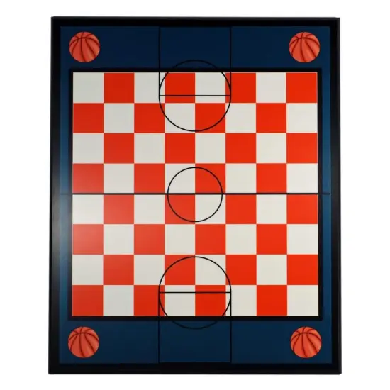 WE Games Basketball Themed Laminate Chess Board, 20 in. {1}