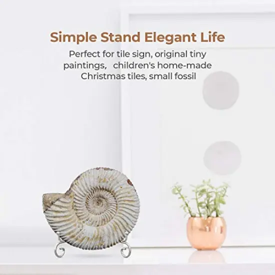 TR-LIFE Plate Stands for Display - 4 Inch Plate Holder Display Stand + Metal Easel Stand for Picture Frame, Decorative Plates, Photo, Book, Collectibles (2 Pack) {4}