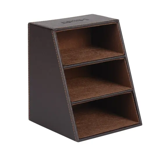 PU Leather TV Remote Control Holder, Caddy, Organizer, Storage, Stand (Brown) {1}