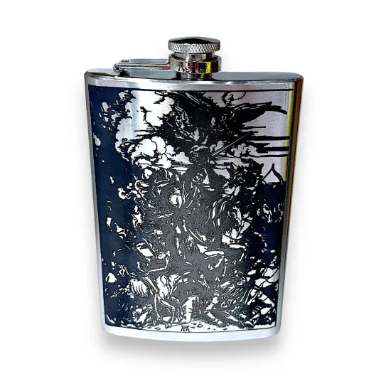 8oz 4 Horsemen Stainless Steel Flask {1}