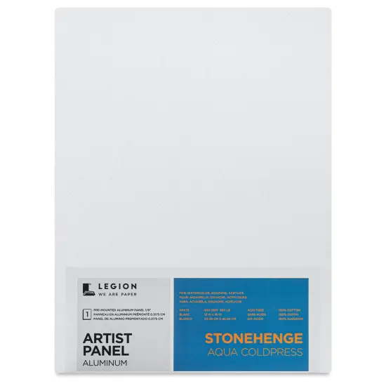 Legion Stonehenge Aqua Aluminum White Panel - 12" x 16" {1}