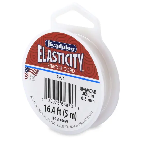 Beadalon Elasticity .5mmX5m-Clear {1}
