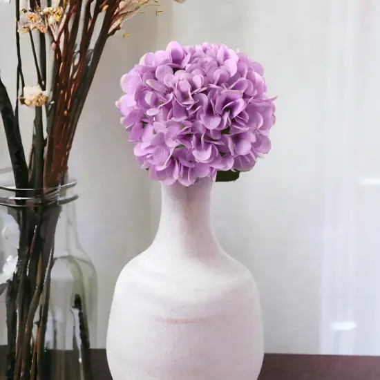 12-Pack: 18.5" Soft Lavender Hydrangea Stem with Silk Leaves by Floral Home&reg; {3}