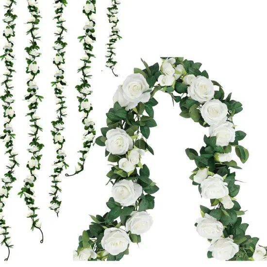 Garland Wall Artificial Hanging Rose Flowers Vine {2}