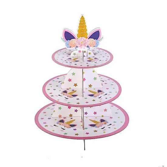 15-Inch tall 3 Tier Assorted Centerpiece Cake Cupcake Stand {1}