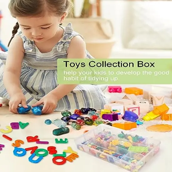 4 Pieces Tackle Box Organizer Plastic Jewelry Box with Dividers Snackle Box Charcuterie Container Bead Organizer Containers Craft Storage Organizers {5}