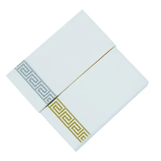 20 White Gold AIRLAID PAPER NAPKINS {1}