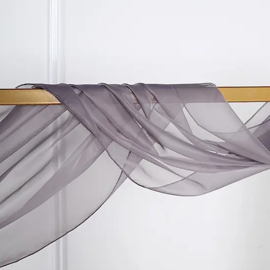 18 feet Sheer Organza CURTAIN Panel BACKDROP Drape Amethyst {1}