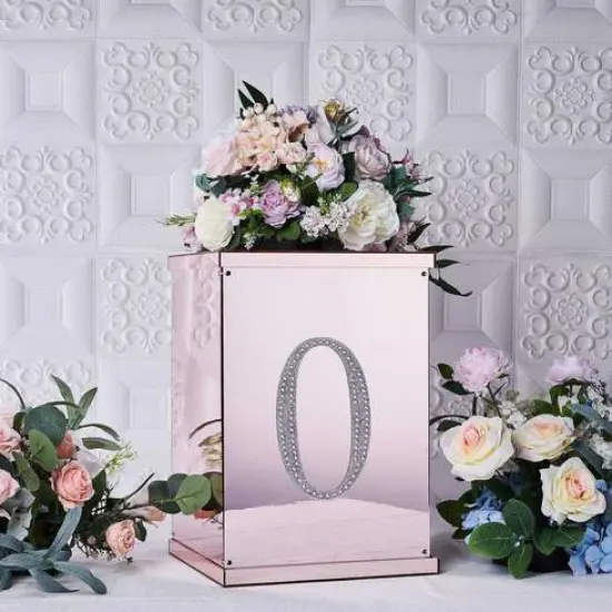 8-Inch Silver Letter Number Self-Adhesive Rhinestones GEMS STICKERS {4}