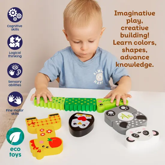 Kids Hits: Build Your Own Adventure with the Wooden Blocks Friendly Zoo! {3}